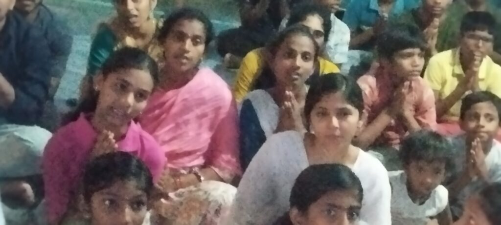 Value Education Camp at a village in Lankelapalem area (displaced villages of Pharma SEZ)